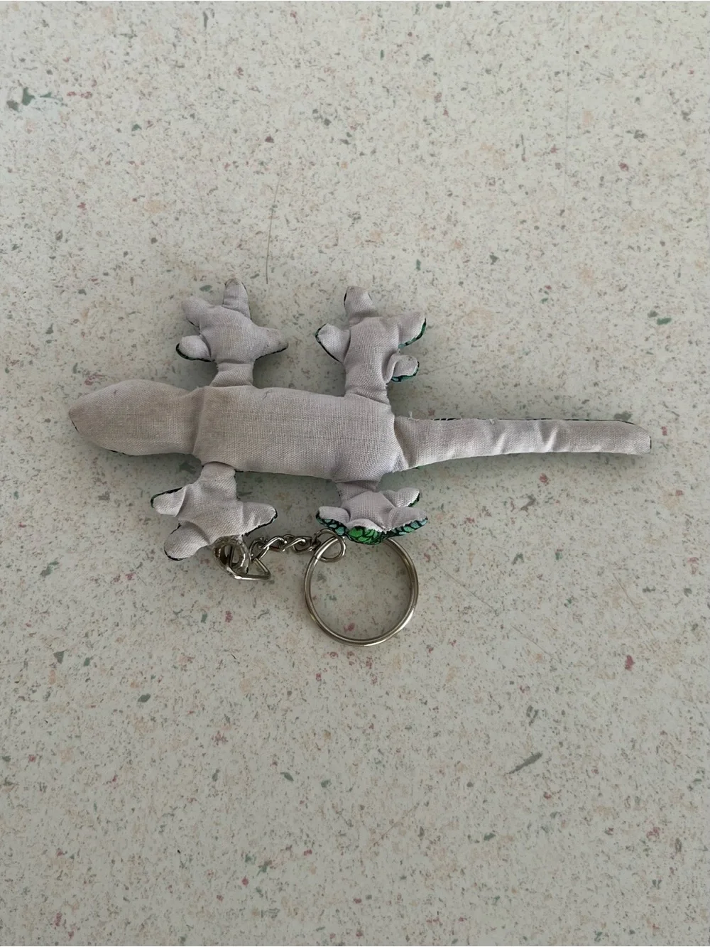 Vintage Green Lizard Keychain